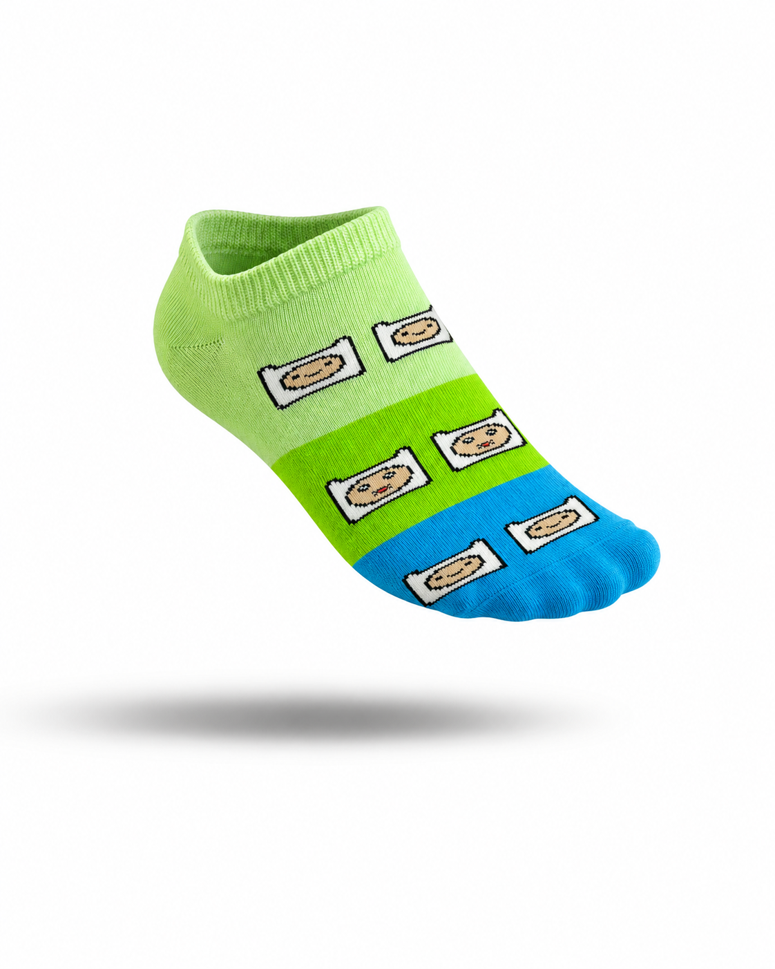 Kheyoot™ Kids Finn Faces Green Blue Sock Free Size