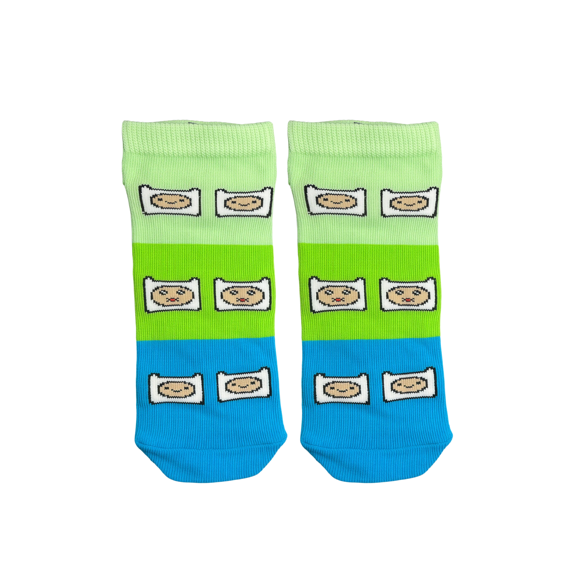 Kheyoot™ Kids Finn Faces Green Blue Sock Free Size