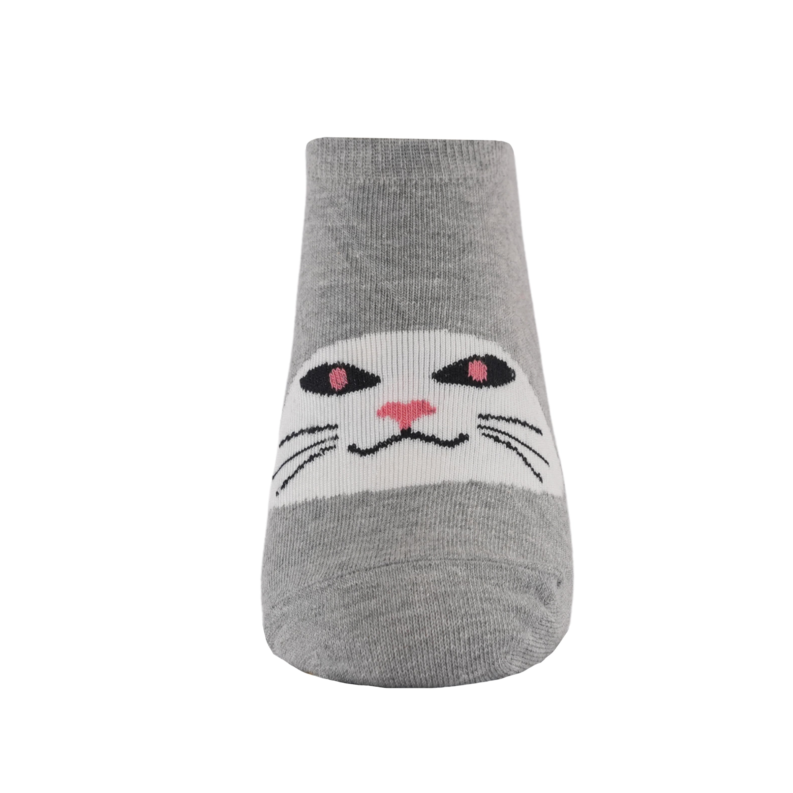 Kheyoot™ Women's Animal Cat Face No Show Socks