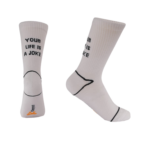 Kheyoot™ Free Size Your Life Is a Joke Print Socks