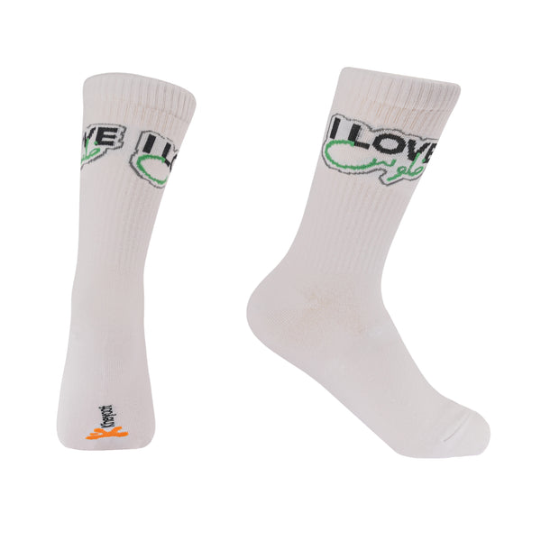 Kheyoot™ Free Size Socks I Love Flos Print