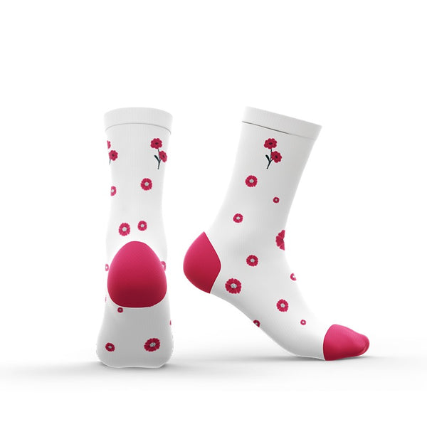 جوارب بمقاس حر بتصميم زهور خيوت™