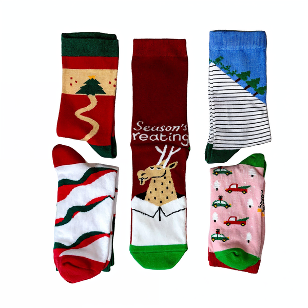 Kheyoot™ 5Adult Christmas Socks Set