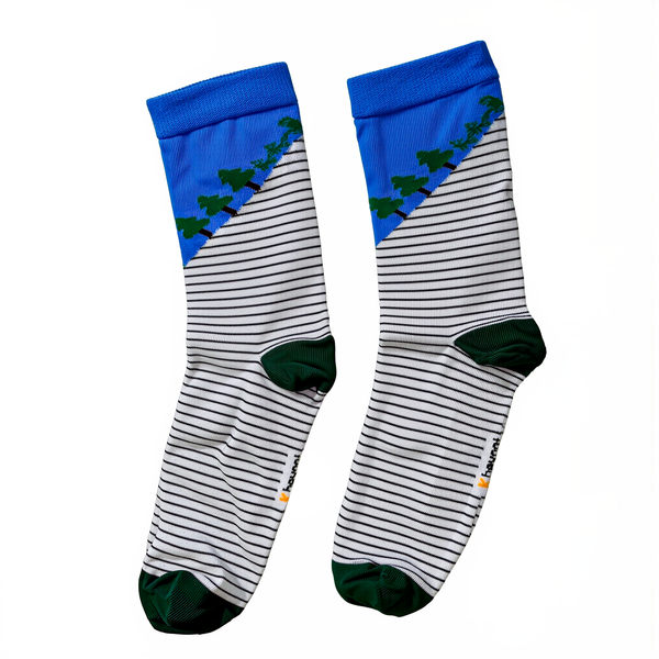 Kheyoot™ Free-Size Adults Colorful Stripe Print Socks