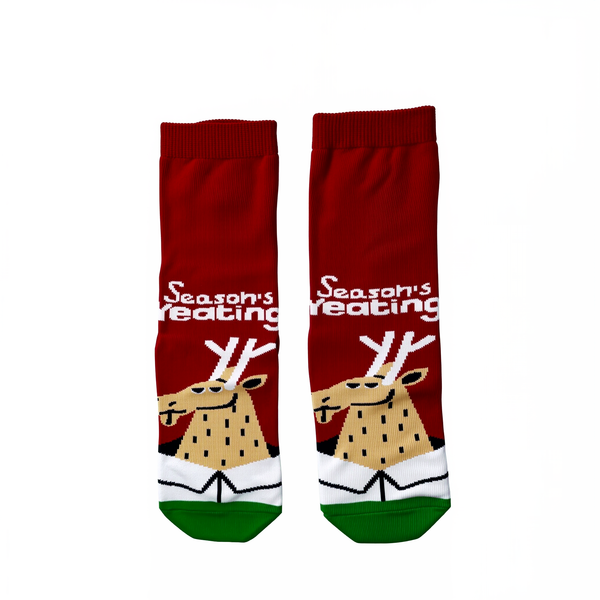 Kheyoot™ Free-Size Kids Colorful Christmas Reindeer Print Socks